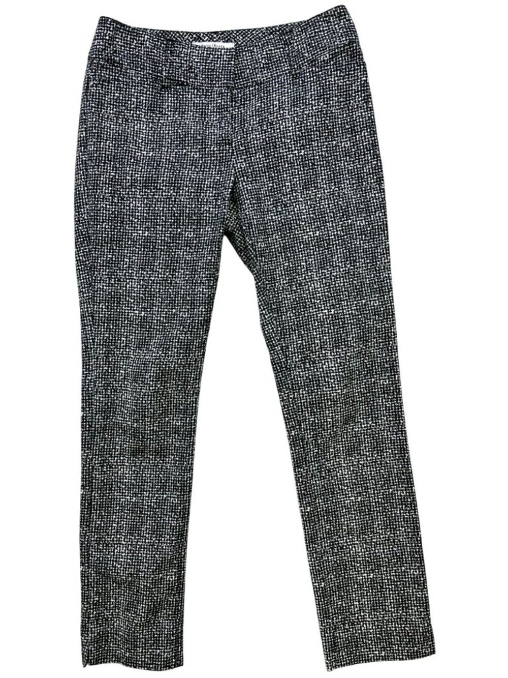 White House Black Market Women's Slim Ankle Pants Flat Front Size 00 Black White
